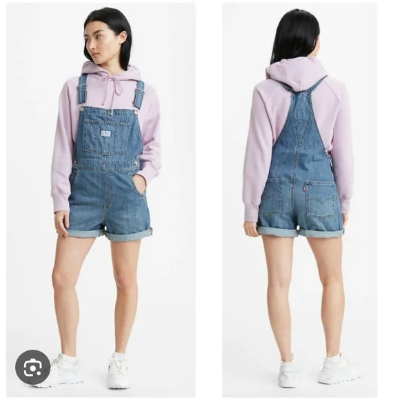 â¤ď¸ LEVI'S VINTAGE INSPIRED DENIM OVERALLS/ SHORTALLS, XL - Picture 1 of 13